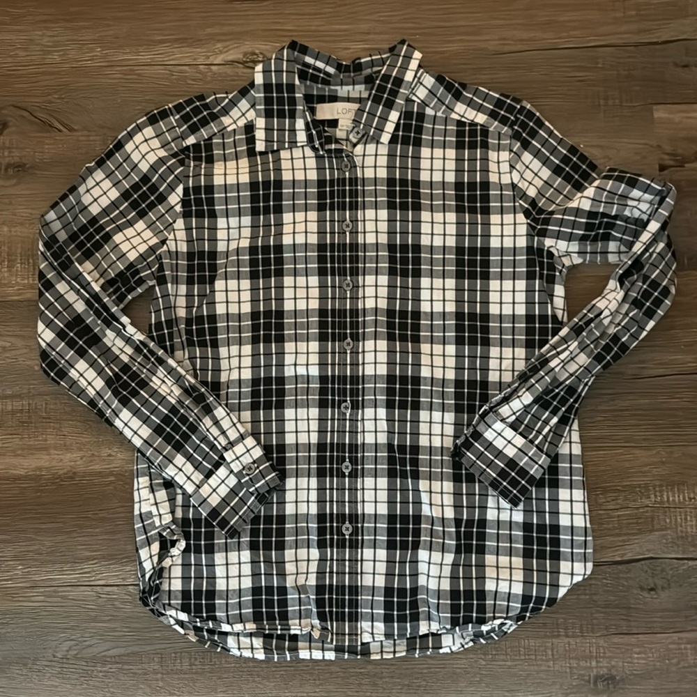 LOFT Petite Button-Down Shirt, Size XSP